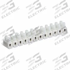 IDEAL Barrier Strip: 12 Poles, 20 AWG – 8 AWG For Wire Sizes, 50 A Max Current (MPN 89-614). Key specifications — Brand: IDEAL; For Maximum Wire Size: 8 AWG; For Minimum Wire Size: 20 AWG; Cover Included: No.