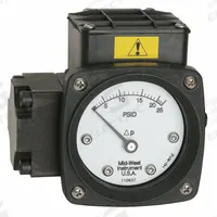 MIDWEST INSTRUMENT Differential Pressure Gauge & Switch: Back, 1/4 in NPT Female, 142, 2 1/2 in Dial (MPN 142-AA-00-O(AA)-20H). Key specifications — Sensor Type: Diaphragm; Series: 142; Housing Material: Aluminum; Certificate of Calibration: Not Included; Gauge Accuracy: ±3-2-3%.