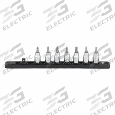 SK PROFESSIONAL TOOLS Socket Bit Set: 1 - 25 Pieces, 3/8 in Drive Size, 7 Pieces - Multi-Tip Shape Bit Socket Sets