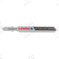 LENOX Jigsaw Blade: 18, 83 mm Blade Lg, Carbide, Carbon Steel, T Shank, Stainless Steel, 1 PK (MPN 1991616). Key specifications — attr1097716: Thin Metal; attr1097715: Carbide; attr1097719: 18; attr1097721: Carbon Steel; attr1097728: LENOX.