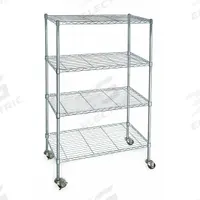 APPROVED VENDOR Wire Shelving Unit: 60 in x 24 in x 68 in, Dry, Split Sleeve, 4 Shelves, Silver (MPN 3TPC7). Key specifications — attr15738: Silver; attr14157: Zinc-Plated; attr14150: Dry; attr14159: Round; attr5304: 4; attr14155: (2) Swivel; attr14158: Steel; attr14156: Polymer.