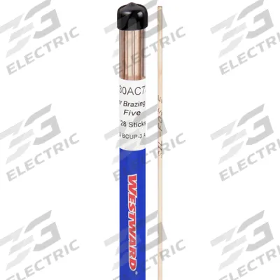 WESTWARD Brazing Alloy: Phos Copper, 5%, BCuP-3, 1/8 in x 20 in, Bare - Phos-Copper Brazing Alloys