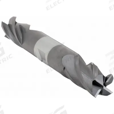 APPROVED VENDOR Square End Mill: Carbide, AlTiN Coated, Double End, 4 Flute, 1/2" Mill Dia - Double-End Carbide Square End Mills