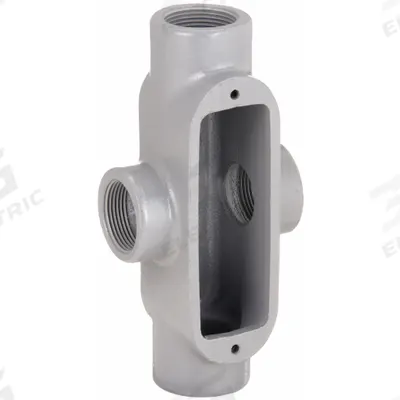 HUBBELL KILLARK Conduit Outlet Body: Iron, 2 in Trade Size, X Body, 105 cu in Body Capacity - X - Cross Type
