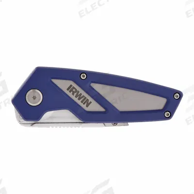 IRWIN Folding Utility Knife: 4 in/6 1/8 in, Bi-Metal, Metal, 1 Blades Included - Assisted-Opening Multi-Tool Utility Knives