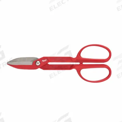 MILWAUKEE Tinners Snip: Left/Right/Straight, 12 in Overall Lg, 3 in Cutting Lg, Steel - Tinner Snips