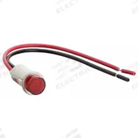 DAYTON Raised Panel Light: 12 mm Panel Mounting Hole Dia, LED, Raised Head (MPN 22NY42). Key specifications — Brand: DAYTON; Electrical Connection: 6 in Wire Leads.