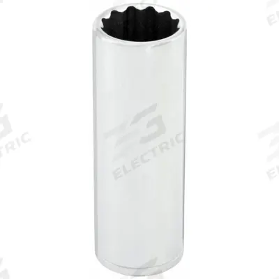 WESTWARD Socket: Metric, 3/8 in Drive Size, 17 mm Socket Size, 12-Point, Deep, Chrome - 3/8" Drive Hand Sockets