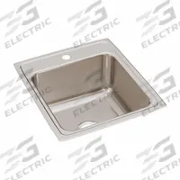 JUST MANUFACTURING Bowl Drop-In Sink: 22 in Overall Lg, 19 1/2 in Overall Wd, 10 1/8 in Bowl Dp (MPN SLX2219A2-J). Key specifications — Brand: JUST MANUFACTURING; Color Family: Silver/Gray.