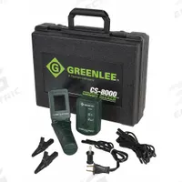 GREENLEE Circuit Breaker Finder: 0 to 750V AC/DC, CAT III 750V, Digital, Audible (MPN CS-8000). Key specifications — For Voltage Range: 0 to 750V AC/DC; Brand: GREENLEE; Tracing Locations: Walls.