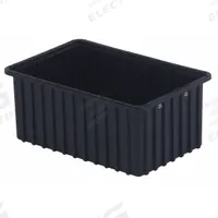 LEWISBINS Divider Box: 0.5 cu ft, 16 1/2 in x 10 7/8 in x 7 in, Lid Not Included, Plastic (MPN DC2070 XL). Key specifications — Includes Dividers: Dividers Not Included; Includes Lid: Lid Not Included; Material: Plastic; Color: Black; Brand: LEWISBINS.