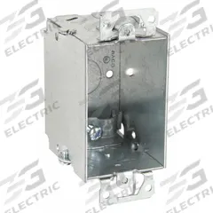 RACO Electrical Box: Steel, Steel Material & Nominal Size, 1 Gangs, 2 1/2 in Box Dp, 4 1/4 in Box Wd (MPN 519). Key specifications — Brand: RACO; Bracket Style: Without Bracket; Clamp Style: KO.