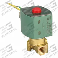 REDHAT Solenoid Valve: 2-Way, Normally Closed, 1/4 in Pipe Size, 24V DC, High Flow, Brass Body (MPN 8262H208). Key specifications — Pipe Size: 1/4 in; Voltage: 24V DC; Brand: REDHAT; Coil Enclosure: Without Junction Box.