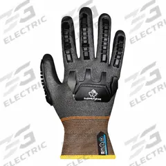 SUPERIOR GLOVE Knit Gloves: ( 5 ), ANSI Cut Level A5, ANSI Impact Level 1, Fingertips, Dipped, 1 PR (MPN S21TAXRFNB-5). Key specifications — Brand: SUPERIOR GLOVE; Glove Hand Style: Left and Right; Touchscreen Compatible: Yes; Includes Reinforced Thumb Crotch: No; Knit Material Color: Black; Size: ( 5 ).