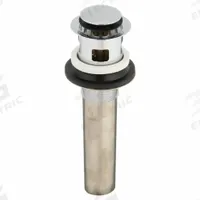 SPEAKMAN Sink Drain: Brass, Chrome, 6 3/4 in Overall Ht, 2 1/8 in Overall Dia, Slip, 2 in Drain Ht (MPN S-3470). Key specifications — Product Type: Sink Drain; Brand: SPEAKMAN; Finish: Chrome; Material: Brass; Includes Overflow: No; Includes: Push Pop-Up Drain.