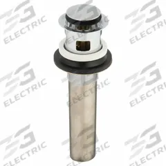 SPEAKMAN Sink Drain: Brass, Chrome, 6 3/4 in Overall Ht, 2 1/8 in Overall Dia, Slip, 2 in Drain Ht (MPN S-3470). Key specifications — Product Type: Sink Drain; Brand: SPEAKMAN; Finish: Chrome; Material: Brass; Includes Overflow: No; Includes: Push Pop-Up Drain.