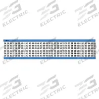 BRADY Wire Marker: 34 to 66, Black on White, 825 Labels, Vinyl Cloth, -40°F to 176°F, 25 PK (MPN WM-34-66-PK). Key specifications — Legend: 34 to 66; Label Material: Vinyl Cloth; Brand: BRADY; Color: Black on White.