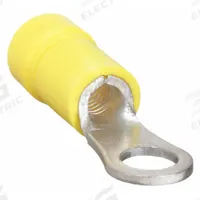 PANDUIT Ring Terminal: Yellow, Vinyl Insulation, 1/4 in Stud Size, 12 AWG to 10 AWG Wire Sizes (MPN PV10-14R-L). Key specifications — attr1308027: PANDUIT.