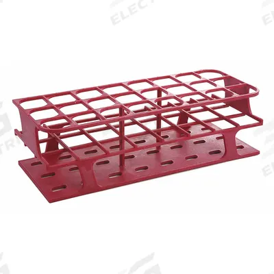 HEATHROW SCIENTIFIC Tube Rack: 3 1/2 in Overall Wd, 11 in Overall Ht, 4 3/8 in Overall Lg, POM - Lab Storage Racks