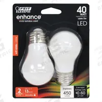 FEIT ELECTRIC Compact LED Bulb: Medium Screw (E26), LED, (A) Classic, A15, 5 W Watt, 2700K, Frosted (MPN BPA1540W927CAFIL2/RP). Key specifications — attr233510: A15; attr233525: 120V AC; attr233549: Frosted; attr518949: 2700K; attr239859: FEIT ELECTRIC.