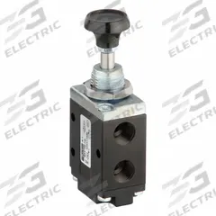 PARKER Manual Air Control Valve: DirectAir 4, Three-Way / Two-Position, Button, 1/4 in Female NPT (MPN 524411000). Key specifications — attr1084737: Aluminum; attr1084764: Manual Air Control Valve; attr1084778: Spool; attr1084767: DirectAir 4; attr1084731: 524411000; attr1084739: PARKER; attr1084765: Spring Return; attr1084768: DirectAir 4.