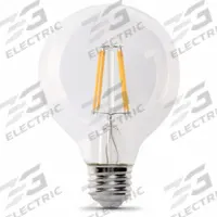 FEIT ELECTRIC Compact LED Bulb: Medium Screw (E26), LED, (G) Globe, G25, 5.5 W Watt, 2700K, Clear (MPN G2560/927CA/FIL/3/RP). Key specifications — attr233510: G25; attr233525: 120V AC; attr233549: Clear; attr518949: 2700K; attr239859: FEIT ELECTRIC.