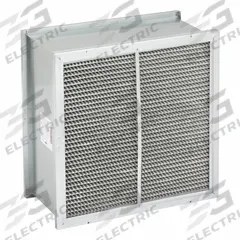 GRAINGER Cartridge Air Filter: 24 in x 24 in x 12 in, Steel, Double Header, MERV 14 (MPN 2GGY9). Key specifications — Brand: GRAINGER; Media Material: Microfiber; Air Filter Header Type: Double Header; Frame or Header Material: Steel.