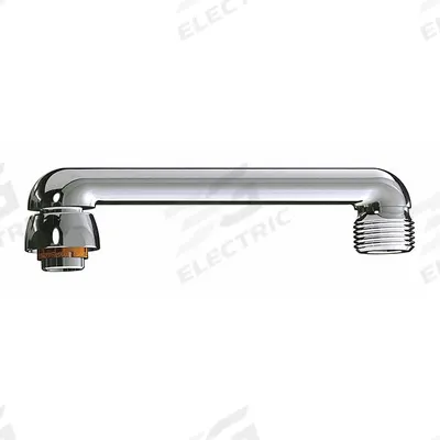 CHICAGO FAUCETS Spout: Spout, Straight, Swivel Spout, Brass, Polished Chrome, Laminar - Double-Bend Faucet Spouts