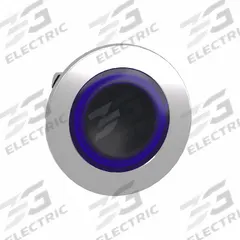 SCHNEIDER Flush Push Button: Blue, 30 mm Mounting Size, Metallic, Momentary (MPN ZB4FW963). Key specifications — Brand: SCHNEIDER; Action: Momentary; Series: XB4; Push Button Material Type: Metallic.