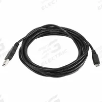 MONOPRICE Standard USB Cable: Type A End 1, Micro B End 2, Black, 10 ft Lg, 2.0 USB Specification (MPN 5139). Key specifications — End 1 Connection Type: Type A; Color: Black; Brand: MONOPRICE; End 2 Connection Type: Micro B.