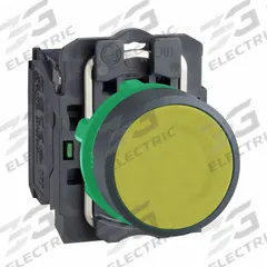 SCHNEIDER Flush Push Button Operator: Non-Illuminated, Flush Profile, Non-Metallic, 22 mm, 1NO (MPN XB5AA51). Key specifications — Brand: SCHNEIDER; Action: Momentary; Series: XB5; Push Button Material Type: Non-Metallic.