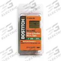 BOSTITCH Headless Pins,1/2" L,Plain,PK3000: Pin Nails, Headless, Smooth, 1/2 in Overall Lg, 3,000 PK (MPN PT-2312-3M). Key specifications — Point Type: Chisel; Brand: BOSTITCH.