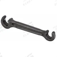 WESTWARD Double End Valve Wheel Wrench: 1/2 in_21/32 in Head Size, 8 in Overall Lg, Alloy Steel (MPN 5PWE5). Key specifications — attr310395: No; attr310394: Black Oxide; attr310393: Alloy Steel; attr324959: WESTWARD.