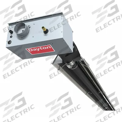 Dayton Gas Infrared Tube Heater: Natural Gas, 175,000 BtuH Heating Capacity Input - Suspended Infrared Tube Gas Ceiling Heaters