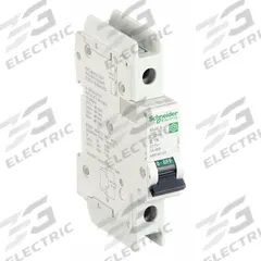 SCHNEIDER ELECTRIC IEC Miniature Circuit Breaker: 1 A Amps, 60V DC, 14kA at 120/240V AC, Screw Clamp (MPN M9F44101). Key specifications — Brand: SCHNEIDER; DC Voltage Rating: 60V DC; Max. AIR Rating: 14kA at 120/240V AC; Terminal Connection: Screw Clamp; AC Voltage Rating: 240/277/480V AC.