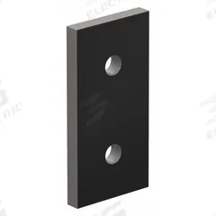 Straight Flat Plate: Straight Flat Plate, 15 Series, 1/4 in x 1 1/2 in x 3 in, For 21/64 in Slot Wd (MPN 4307-BLACK). Key specifications — Material: Aluminum; Brand: 80/20; Finish: Anodized.