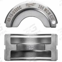 MILWAUKEE Upper and Lower Crimping Die: 300 kcmil, U Style Dies, For Use With 2679-20/49-16-U000 (MPN 49-16-U300C). Key specifications — attr511073: U Style Dies; attr511072: Electrical Wire and Cable Crimping; attr473934: MILWAUKEE; attr511065: M18™ FORCE LOGIC™; attr511069: White; attr542116: 300 kcmil; attr511067: 2679-20.