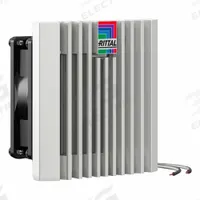 RITTAL Axial Fan: 12 cfm Airflow @ 0.000 in SP, 5 13/16 in Ht, 3 1/4 in Dp, Terminals, IP54, 24V DC (MPN 3238724). Key specifications — Housing Material: Plastic; Brand: RITTAL.