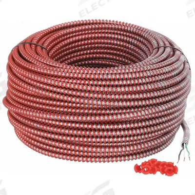 AFC CABLE Metal Clad Armored Cable: MC-FPLP, 14 AWG, 2 Conductors, Solid, 250 ft - Fire Alarm Metal-Clad Cables