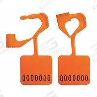 ELC SECURITY PRODUCTS Padlock Seals: Orange, Plastic, 13 lb Breaking Strength, 6 mm Lock Wd, 250 PK (MPN 092H02PPOR). Key specifications — Brand: ELC SECURITY PRODUCTS; Marking Color: Black; Marking Included: Numbers; Marking Numbering: Random; Lock Material: Plastic.