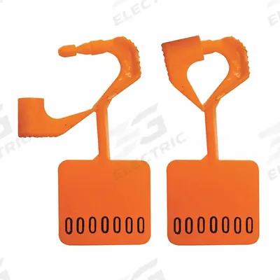 ELC SECURITY PRODUCTS Padlock Seals: Orange, Plastic, 13 lb Breaking Strength, 6 mm Lock Wd - Plastic Hasp Padlock Seals