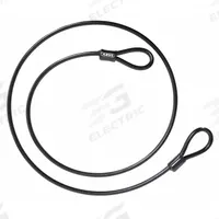 ABUS Security Cables: Straight Cable, 16 1/2 ft Lg, 25/64 in Cable Dia, Black (MPN 10/500 NON-COILED CABLE). Key specifications — Includes Chain Cover: No; Coating Material: Vinyl; Environment: Indoor and Outdoor; Brand: ABUS.