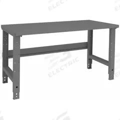 TENNSCO Workbench: Adj Ht, Steel, 60 in x 30 in, 2,500 lb Overall Load Capacity, Gray (MPN WBA-1-3060S). Key specifications — Brand: TENNSCO.