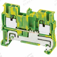 SCHNEIDER Terminal Block: DIN Rail Mounting Type, Push-In Wire Termination, 2 Wire Terminals (MPN NSYTRP22PE). Key specifications — Brand: SCHNEIDER; For Minimum Wire Size: 24 AWG.