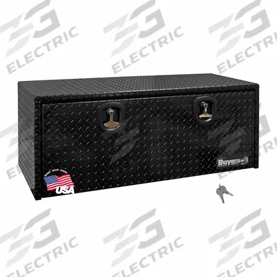 BUYERS PRODUCTS Underbody Truck Box: Underbody Truck Box, Single Drop-Down Door Door, Black - Single Drop-Down Door Boxes