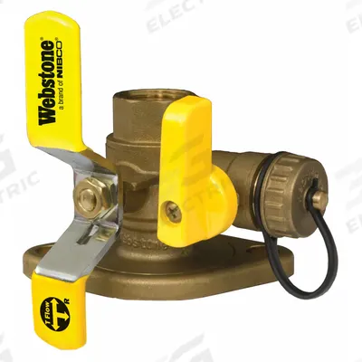 WEBSTONE Rotating Flanged Ball Valve w/Drain: 1 1/4 in, Brass, 600 psi Max. Op Pressure - Circulator Pump Installation Kits