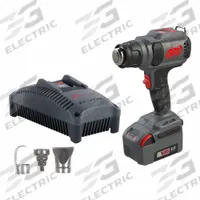 INGERSOLL RAND Heat Gun Kit: 20V DC, LCD Display, Brushless Motor, 5.0 Ah, 86°F to 1,022°F (MPN H3111-K1). Key specifications — attr1256793: 5.0 Ah; attr1256805: Adjustable; attr1256808: Yes; attr1256807: Yes; attr1316802: 1 Battery, 1 Charger.
