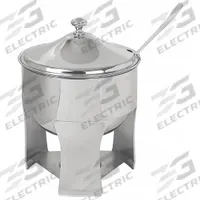 SPRING USA Sauce and Syrup Server: 48 oz Capacity, Silver, Stainless Steel, 9 in Overall Ht, Silver (MPN 2565-6)