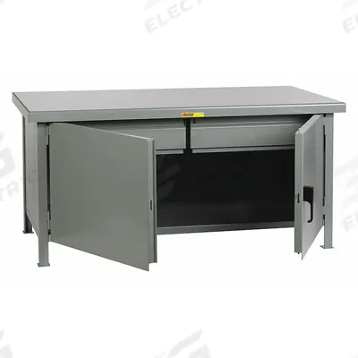 LITTLE GIANT Cabinet Workbench: Steel, 72 in x 36 in, 10,000 lb Overall Load Capacity - Cabinet Benches with Drawers
