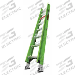 LITTLE GIANT Extension Ladder: 16 ft Ladder Size, Fiberglass, 375 lb Load Capacity, 31 lb Wt (MPN 17916). Key specifications — Color: Green; Brand: LITTLE GIANT; Included Features: Ground Cue; Removable Fly: Fixed.